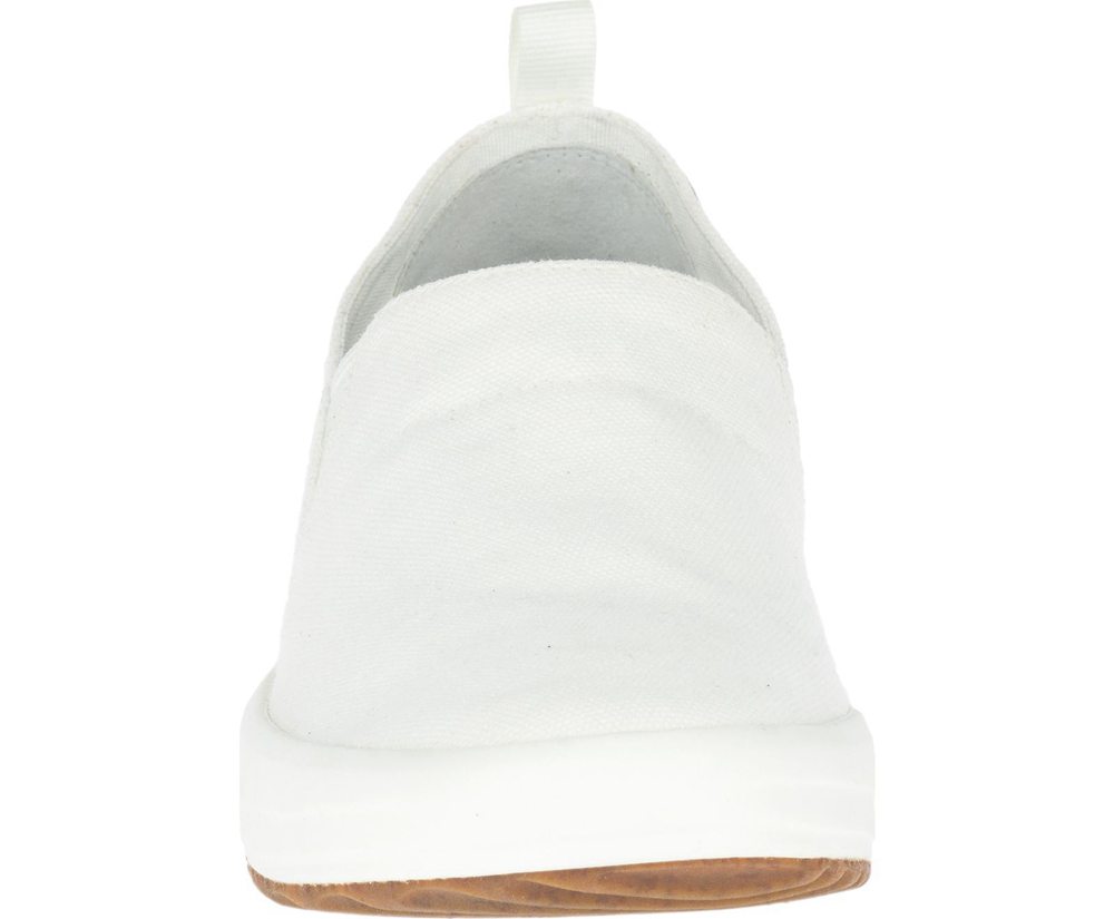 Merrell Slip Ons White - Gridway Moc Canvas - Mens 83ICNYKBR